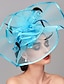 זול כובעים וקישוטי שיער-קנטקי דרבי כובע מפגשים אביזר לשיער עור פשתן / זהורית חתונה מירוץ סוסים וינטאג&#039; עם נוצות כיסוי ראש כיסוי ראש