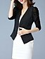 cheap Women&#039;s Blazer&amp;Suits-Women&#039;s Blazer Work Solid Colored Regular Fit Others Men&#039;s Suit White / Black - Round Neck / Spring / Long / Plus Size / Print