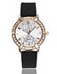 Недорогие Кварцевые часы-Жен. Нарядные часы Наручные часы Diamond Watch Кварцевый Стеганная ПУ кожа Черный / Белый / Синий Новый дизайн Повседневные часы Аналоговый Дамы На каждый день минималист - Белый Черный Красный