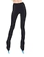 abordables Tenues de patinage artistique-Pantalons de Patinage Artistique Femme Patinage Legging Tenue Noir / Jaune Noir / Rose rouge Noir + Violet velvet Haute élasticité Tenues de Sport Compétition Tenue de Patinage Chaud Fait à la main