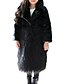 cheap Outerwear-Kids Girls&#039; Basic Solid Colored Long Sleeve Faux Fur Jacket &amp; Coat Black