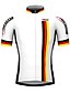 cheap Women&#039;s Cycling Clothing-21Grams Men&#039;s Short Sleeve Cycling Jersey White Germany Champion National Flag Bike Jersey Top Mountain Bike MTB Road Bike Cycling Breathable Waterproof Zipper Sports 100% Polyester Clothing Apparel