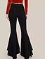 cheap Plus Size Bottoms-Women&#039;s Streetwear Flare Pants Solid Colored Black Red Army Green