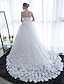 cheap Wedding Dresses-Ball Gown Wedding Dresses Strapless Chapel Train Satin Tulle Strapless Sparkle &amp; Shine with Crystals Flower 2022
