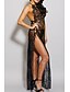 cheap Pajamas &amp; Loungewear-Women&#039;s Lace / Mesh Sexy Babydoll &amp; Slips / Robes / Suits Nightwear Jacquard / Solid Colored Wine Green Black One-Size / Deep V