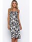cheap Print Dresses-Women&#039;s Party Slim Shift Sheath Dress - Leopard High Waist Strap Khaki S M L XL / Sexy