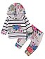 cheap Baby Girls&#039; Clothing Sets-Baby Girls&#039; Casual Active Daily Going out Floral Long Sleeve Regular Clothing Set White / Toddler