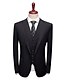 cheap Suits-Men&#039;s Wedding Party / Evening Suits Notch Standard Fit Single Breasted One-button Straight Flapped Solid Colored Polyester