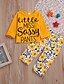 cheap Baby Girls&#039; Clothing Sets-Baby Girls&#039; Active Punk &amp; Gothic Daily Holiday Floral Print Print Long Sleeve Regular Regular Clothing Set Yellow / Toddler