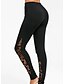 cheap Leggings-Women&#039;s Daily Basic Legging Solid Colored Print High Waist Black S M L