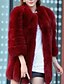 cheap Women&#039;s Fur &amp; Faux Fur Coats-Women&#039;s Work / Party / Cocktail Street chic / Sophisticated Winter Plus Size Long Fur Coat, Solid Colored / Striped Round Neck Long Sleeve Faux Fur / Spandex Patchwork Fuchsia / Wine / Lavender