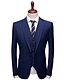 cheap Suits-Men&#039;s Wedding Party / Evening Suits Notch Standard Fit Single Breasted One-button Straight Flapped Solid Colored Polyester