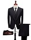 cheap Suits-Men&#039;s Wedding Party / Evening Suits Notch Standard Fit Single Breasted One-button Straight Flapped Solid Colored Polyester