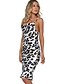 preiswerte Bedruckte Kleider-Damen Party Schlank Etuikleid Hülle Kleid Leopard Midi Gurt Hohe Taillenlinie / Sexy