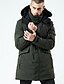 cheap Men&#039;s Downs &amp; Parkas-Men&#039;s Daily Parka Solid Colored Polyester Long Sleeve Hooded Wine / Black / Army Green M / L / XL