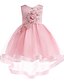 cheap Flower Girl Dresses-Princess Midi Flower Girl Dress Pageant &amp; Performance Cute Prom Dress Organza with Petal Fit 3-16 Years