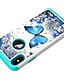 cheap iPhone Cases-Case For Apple iPhone XS / iPhone XR / iPhone XS Max Rhinestone / Pattern Back Cover Butterfly Hard PU Leather