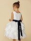 cheap Flower Girl Dresses-A-Line Knee Length Flower Girl Dress Wedding Cute Prom Dress Satin with Sash / Ribbon Fit 3-16 Years