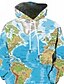Недорогие мужские толстовки с капюшоном-Men&#039;s Plus Size Hoodie Geometric 3D Print Hooded Sports Holiday Active Streetwear Hoodies Sweatshirts  Long Sleeve Loose Light Blue / Fall / Winter