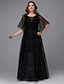 cheap Prom Dresses-Plus Size Dress Jewel Neck Half Sleeve Tulle with 2021