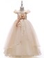 cheap Flower Girl Dresses-Princess Floor Length Flower Girl Dresses Party Polyester Short Sleeve Off Shoulder with Lace