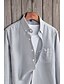 billige Skjorter-herreskjorte ensfarget plus size klassisk krage fest bryllup langermede topper basic grønn blå hvit