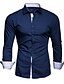 cheap Men&#039;s Casual Shirts-Men&#039;s Shirt Solid Colored Shirt Collar Daily Work Long Sleeve Tops Cotton Business White Black Royal Blue