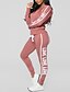 cheap Women&#039;s Two Piece Sets-Women&#039;s Hoodie Black Pink Wine Geometric Long Sleeve Daily Sports Basic Hooded Regular Fit Spring Fall