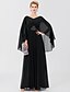 cheap Mother of the Bride Dresses-Sheath / Column Mother of the Bride Dress Formal Elegant Classic &amp; Timeless Elegant &amp; Luxurious V Neck Floor Length Chiffon Long Sleeve with Pleats Beading 2024