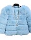 cheap Women&#039;s Furs &amp; Leathers-Women&#039;s Daily / Going out Sophisticated Winter Long Fur Coat, Solid Colored V Neck Long Sleeve Faux Fur / PU Light Blue / Light gray / Royal Blue / Loose