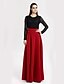tanie Spodnie w dużych rozmiarach-Damskie Wyrafinowany styl Huśtawka Spódnice Wyjściowe Puszysta Solidne kolory Styl artystyczny Wino Czarny Czerwony S M L / Maxi