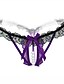 cheap Panties-Women&#039;s 1 Piece Lace / Bow G-strings &amp; Thongs Panties - Normal Low Waist White Black Blue One-Size