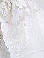 preiswerte Hochzeitskleider-A-Linie Hochzeitskleider Schmuck Pinsel Schleppe Spitze Tüll Kurzarm mit Applikationen 2021