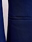 お買い得  スーツ-男性用 結婚式 スーツ ノッチドラペル スタンダードフィット シングルブレスト 一つボタン ストレートノーフラップ ソリッド スパンデックス