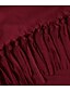 ieftine Bluze &amp; Cămăși Damă-Pentru femei Bluză Tricou Cămașă Verde Roșu Vin Roșu-aprins Simplu Mată Franjuri Manșon Lung Ieșire Șic Stradă Ciucure Rotund Mărime Plus S