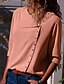 cheap Women&#039;s Blouses &amp; Shirts-Women&#039;s Blouse Shirt Solid Colored Long Sleeve Shirt Collar Basic Tops White Black Yellow