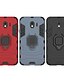cheap Phone Cases &amp; Covers-Case For Samsung Galaxy J4 (2018) Shockproof / Ring Holder Back Cover Solid Colored / Armor Hard PC