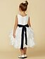 cheap Flower Girl Dresses-A-Line Knee Length Flower Girl Dress Wedding Cute Prom Dress Satin with Sash / Ribbon Fit 3-16 Years