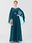 cheap Mother of the Bride Dresses-Sheath / Column Mother of the Bride Dress Formal Elegant Classic &amp; Timeless Elegant &amp; Luxurious V Neck Floor Length Chiffon Long Sleeve with Pleats Beading 2024