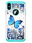 cheap iPhone Cases-Case For Apple iPhone XS / iPhone XR / iPhone XS Max Rhinestone / Translucent Back Cover Butterfly Hard TPU / PC
