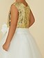preiswerte Kleider für die Blumenmädchen-Prinzessin Knie-Länge Blumenmädchenkleid Festzug Süßes Ballkleid Tüll mit Schärpe / Band Fit 3-16 Jahre