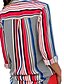 cheap Women&#039;s Blouses &amp; Shirts-Women&#039;s Daily Basic Plus Size Shirt - Striped Shirt Collar Red