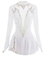 abordables Patinage Artistique-Robe de Patinage Artistique Femme Fille Patinage Robes Tenue Jaune clair Blanche Rose Dos ouvert Maille Spandex Haute élasticité Compétition Tenue de Patinage Fait à la main Patinage sur glace