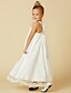 cheap Flower Girl Dresses-A-Line Ankle Length Flower Girl Dress Wedding Cute Prom Dress Cotton with Pleats Fit 3-16 Years