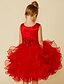 cheap Flower Girl Dresses-Princess Knee Length Flower Girl Dress Cute Prom Dress Satin with Sash / Ribbon Fit 3-16 Years