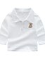 billige Topper til guttebabyer-Baby Gutt Grunnleggende Ensfarget Langermet T-skjorte Hvit