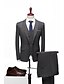 billiga Kostymer-Men&#039;s Wedding Suits Notch Standard Fit Single Breasted One-button Straight Flapped Solid Colored Spandex