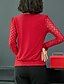 ieftine Bluze mărime mare-Pentru femei Bluză Mată Topuri În V Negru Roșu-aprins Galben