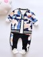 cheap Baby Boys&#039; Clothing Sets-Baby Boys&#039; Basic Daily Print Long Sleeve Regular Clothing Set Blue / Toddler