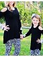 billige Sett med familieklær-Mommy and Me Basic Daily Geometric Long Sleeve Tee Black